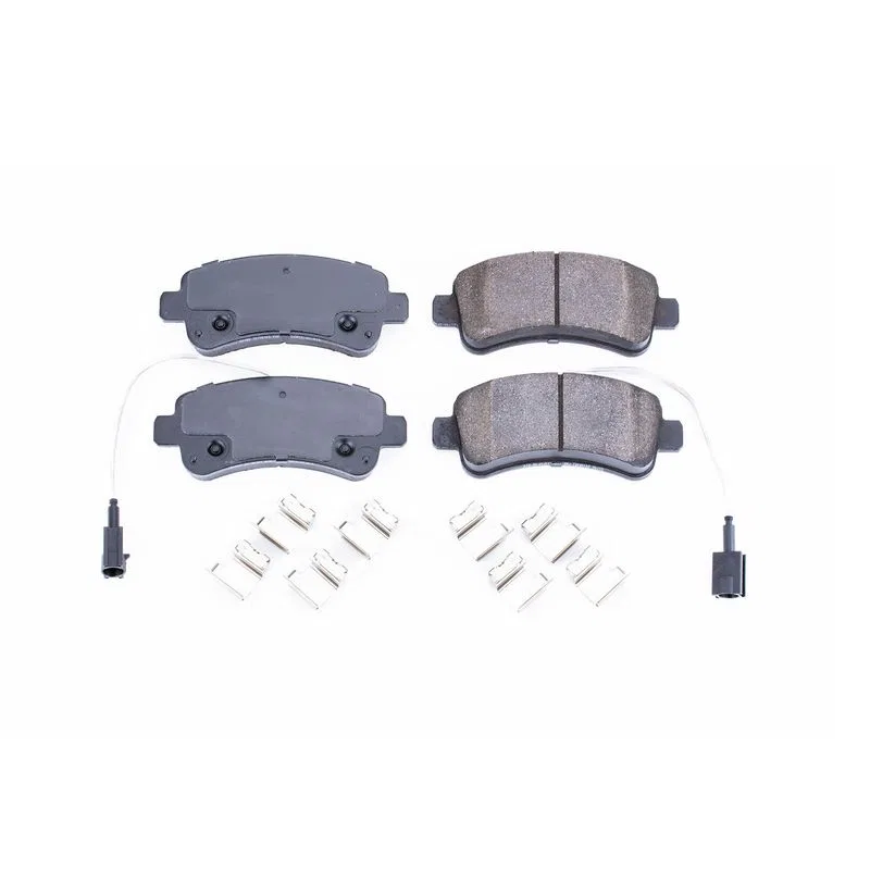 17-1746 – POWERSTOP Brake Pad, FMSI Number D1746 Ceramic Brake Pads Set Of 4 With Premium Stainless Steel Hardware